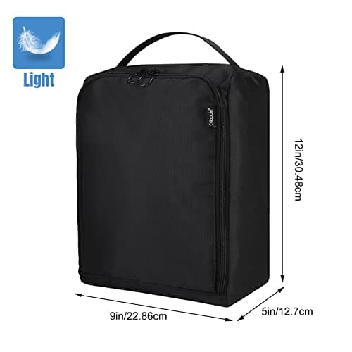 Gloppie Boot Bag Football Travel Shoe Bag Shoe Bags for Packing Travelling Dust Proof & Water Resistant Fashion Shoe Boxes for Men or Women Daily Use, Black — view 2
