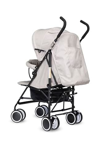 Lightweight Travel Stroller, Compact & Foldable, Bambico 5-Point Harness Pushchair - Buggy (Beige) — view 3