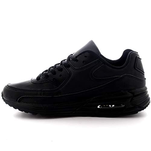 Get Fit Women’s Air Bubble Trainers - Lace-Up Lightweight Sports Sneakers with Shock-Absorbing Sole - Comfortable Walking & Running Shoes for Gym, Fitness & Everyday Wear - Black - UK6/EU39 — view 2