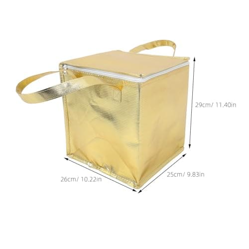 Golden Non Woven Cake Cooler Bag, Insulated Foldable Large Capacity — view 2
