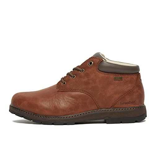 Brasher Men's Country Traveller Waterproof Leather Walking Shoes, Men's Hiking Shoes, Hiking & Outdoor Recreation Footwear, Brown, UK9