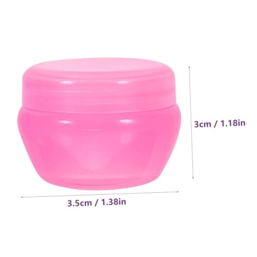 DINHEAROM 10g Travel Size Refillable Cosmetic Cream Jars with Leak-proof Plastic Lids, 10 Pack Practical Small Containers for Travel Use and Daily Life — view 2