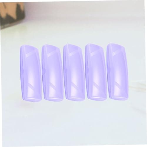 TOPPERFUN 5pcs Portable Plastic Glasses Case Purple Eyeglasses Box — view 2