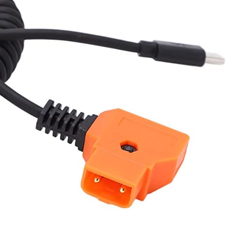 Phefop Cables & Cords Flexible PD Charging Cable for V Mount Camera Battery Outdoor Photography Power Supply Coiled Spring USB C to D Tap Power Cord Camera Conversion Cable — view 5