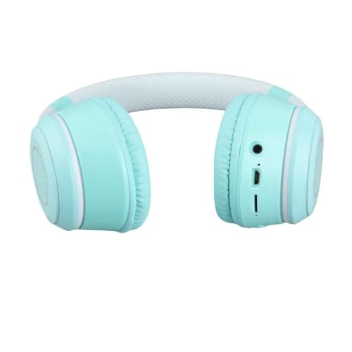 Cocoarm BT Wireless On-Ear Headphones,LED Light,18-Hour Playtime,HD Sound,Gradient Design,Foldable Travel Headphones with 5.2,Stainless Steel Headband,Kids (Green) — view 4