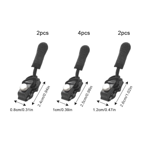8 Pcs Zipper Repair Kit, Universal Zip Fixer Replacement Sliders — view 2