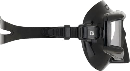 CRESSI Horizon Mask Black/Black - Mask for Diving and Snorkeling Equipped with 4 Separate Tempered Glass Lenses for Uninterrupted Panoramic Vision — view 6