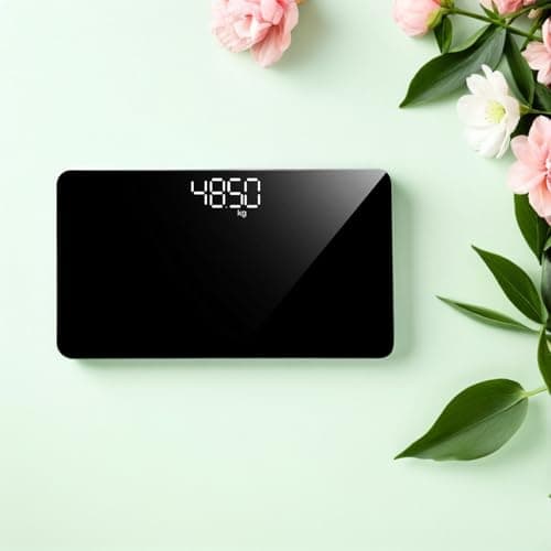 WHAMVOX Portable Travel Scales with Mini Mirror Surface Design Compact Tempered Glass Rechargeable Electronic Scale Random Color for Body Weight for Home Use for Bathroom and Fitness — view 5