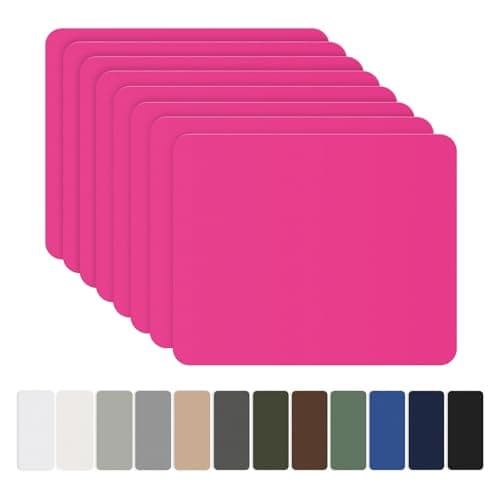 OAZ 8 Pieces 20x15 cm Nylon Repair Patches Nylon Fabric Patch Self-Adhesive Tent Repair Patch Kit Waterproof Lightweight Nylon Repair Tape for Clothing Down Jacket Sleeping Bag Dark Pink