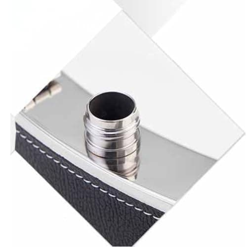 8 oz Stainless Steel Hip Flask with Funnel for Men and Women, Leak-Proof Pocket Whisky Flask with Black Textured Finish, Portable Alcohol Bottle for Camping, Festivals, Hiking, Travel and Gifting — view 5