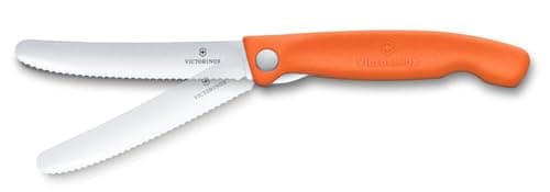 Victorinox Swiss Classic Folding Picnic Knife, 11cm Serrated Blade, Orange — view 3