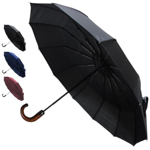 Rare 12 Rib Compact Small Umbrella - Strong Windproof Umbrella - Vented — view 3