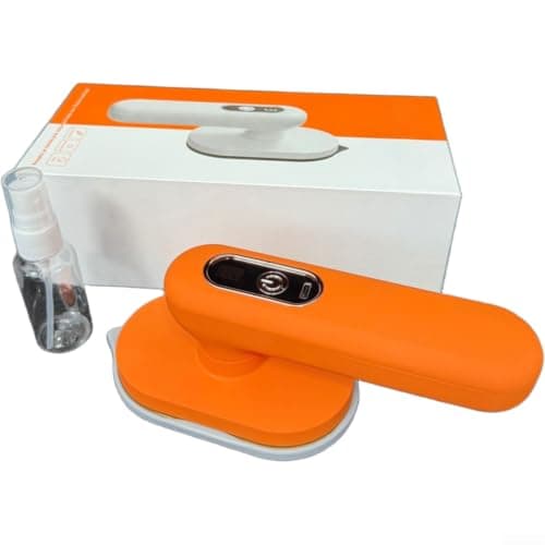 Cordless for mini Iron Wireless Travel Portable Fast Heat Cordless(Wireless Orange Iron)