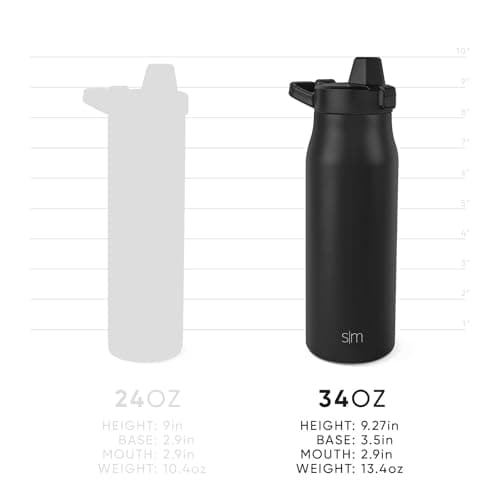 Simple Modern Filtered Water Bottle | Insulated Stainless-Steel Carbon Filter Travel Water Bottles | Reusable for Clean Drinking Water On The Go | 34oz, Lavender Mist — view 4