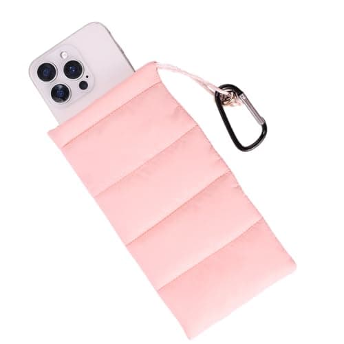 Lyreh Thermal Phone Case with Carabiner, Universal Cellphone Pouch (Pink)