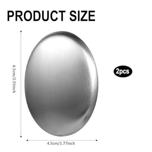 Stainless Steel Soap Bar, Dish Metal Soap Bar Odour Remover for Kitchen — view 2