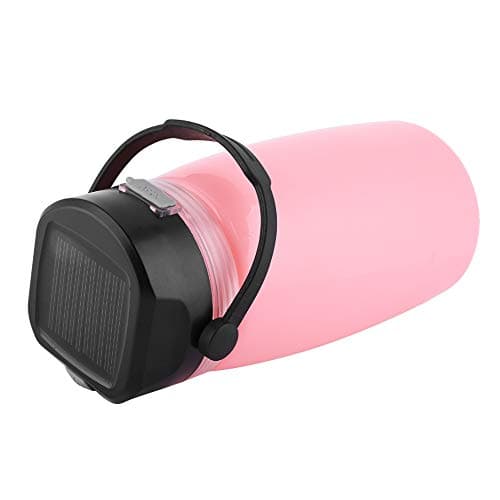GUOHOQIX Multi-Functional Solar Power Bank Water Bottle, LED Lamp, 600ml Large Capacity, USB Charging for Phones (Pink) — view 4