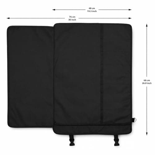OUTSTANDER Chefs Knife Roll Bag with 11 Slots, Heavy Duty 16OZ Waxed Canvas Knives Case for Camping, Waterproof Storage Tool Wrap for Equipment of Chef, Comes with Shoulder Strap (Black) — view 6