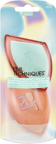 REAL TECHNIQUES Limited Edition Summer Haze Miracle Powder Sponge with Travel Case