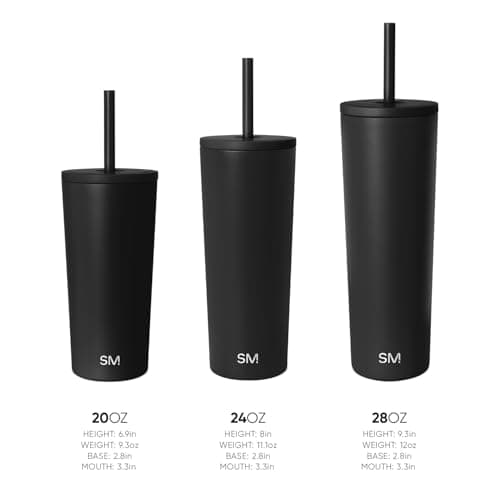 Simple Modern Insulated Tumbler with Lid and Straw | Iced Coffee Cup Reusable Stainless Steel Water Bottle Travel Mug | Gifts for Women Men Her Him | Classic Collection | 710ml | Lavender Mist — view 3