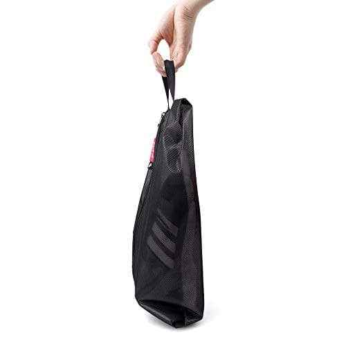 pack all Plus-Sized Shoe Bags for Travel, Water Resistant Shoe Pouch, Black — view 2