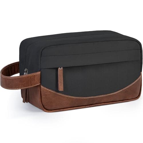 Ezday Travel Toiletry Bag for Men, Hanging Toiletry Organizer, Water Resistant Shaving Kit with Large Capacity for Travel Accessories (Black, Large)