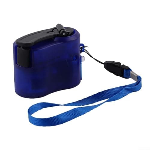 Phone Charger, Portable Hand Crank Charger, Portable Mobile Phone Charger, USB Port Charger Power Bank, For Outdoor Hiking Camping Manual Power Supply(Blue) — view 6
