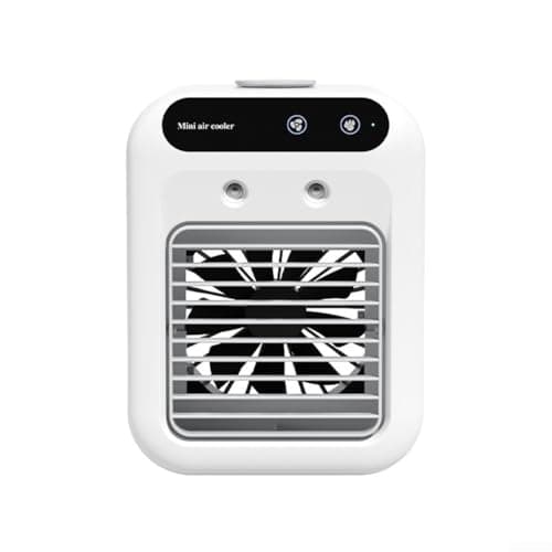 Feeshoppher Portable Air Conditioners Personal USB Rechargeable Cooler Fans with 1800mAh 2 Speeds 2 Mist Modes Quiet Operation Cooling Fan for Car Office Travel Home Use — view 5