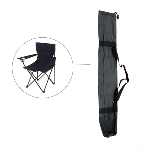 Folding Chair Storage Bag Heavy Duty Nylon Carry Case with Drawstring & Adjustable Strap for Camping Hiking BBQ Portable Organizer for Patio Chairs Trekking Poles Yoga Mats(23 * 130cm) — view 5