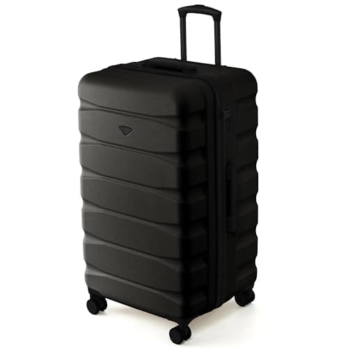 Flight Knight 80cm Trunk Suitcase - Hard Shell ABS Checked Luggage for Long-Haul Travel with Large Capacity Interior, Spinner Wheels and TSA Lock - Approved for Most UK Airlines