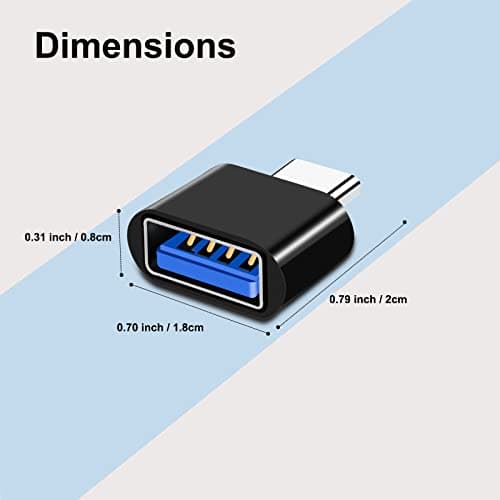 YRIKE USB C to USB A Adapter (Pack of 6), High Speed Data Transfer, Compatible with MacBook Pro, Samsung Galaxy, Huawei and Other C-type Devices — view 6