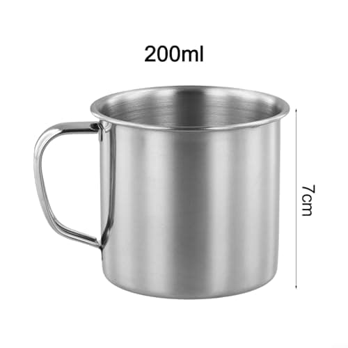 304 Stainless Steel Travel Mug Coffee Tea Cup for Camping Home Office Kitchen Dining Water Milk Tumbler Scratch Resistant Rust Multiple Sizes — view 3