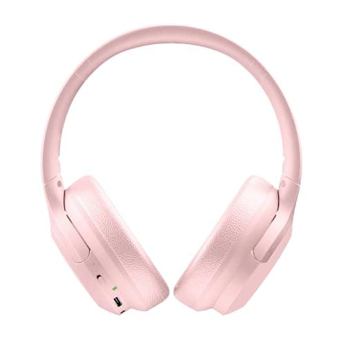 groov e Rhythm Wireless Headphones - Active Noise Cancelling Headphones with 32Hrs of Audio Playback - Bluetooth & 3.5mm Audio Jack - Pink — view 5