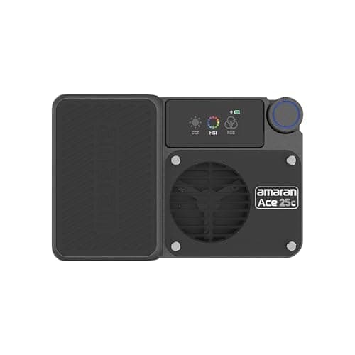 Amaran Ace 25c Tripod Kit RGBWW LED Video Light 32W Full Color On Camera 2300K-10000K Fast Charging App Control (Charcoal) — view 2