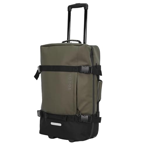 Hodge & Hodge Safari Duffle Suitcase 24” Lightweight Soft Shell Luggage with Inline Wheels, Water-Resistant PU Exterior, Telescopic Handle, Compression Straps, Lockable Zippers, Front Pocket — view 3
