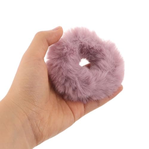 GATHINESS 16pcs Plush Pompom Hair Ties with Soft Plush Exterior and Secure Fit, Versatile Fuzzy Scrunchies and Teens, for Winter and Travel Hair Accessories — view 4