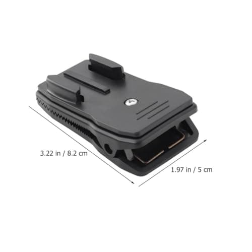 KICHOUSE Backpack Camera Mount 360° Rotation PC Black Clip for Travel — view 2