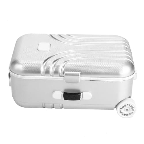 Cosiki Different Gift Kids Suitcase Toy Cute Plastic Rolling Suitcase Mini Luggage Box(Silver) — view 6