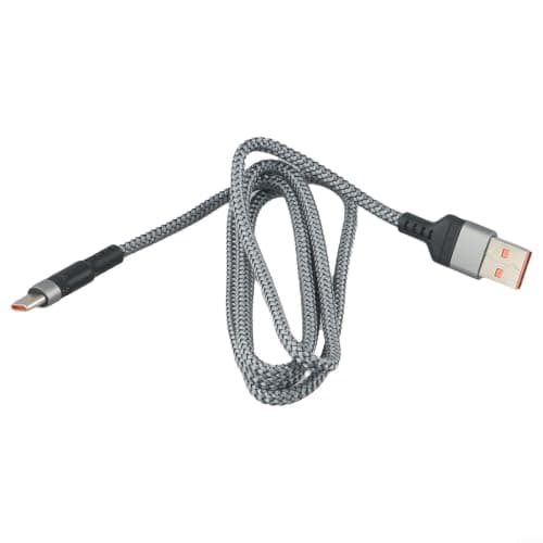Travel USB C Charger Cable 1M Flexible Grey(gray) — view 5
