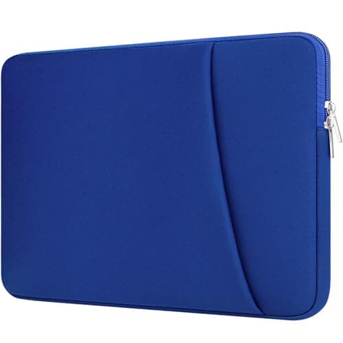 HEDUGO Laptop Sleeve Case with Zipper Accessory Pocket Compatible with 15.6 inches HP Dell Asus Lenovo Padded Computer Pouch Cover Shockproof Protective for 15.6” Laptop/Chromebook/Tablet,Blue