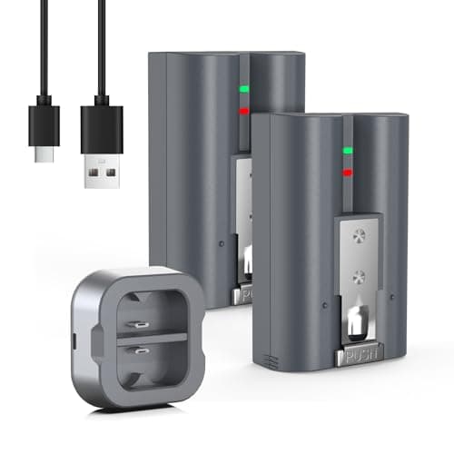 2026 New 2-Pack Quick Release Battery and Charging Station for Ring, Replacement Batteries for Video Doorbell 2/3/4/3 Plus, Stick Up Cam Battery (2nd & 3rd Gen) and Spotlight Cam (3.65V 6200mAh)