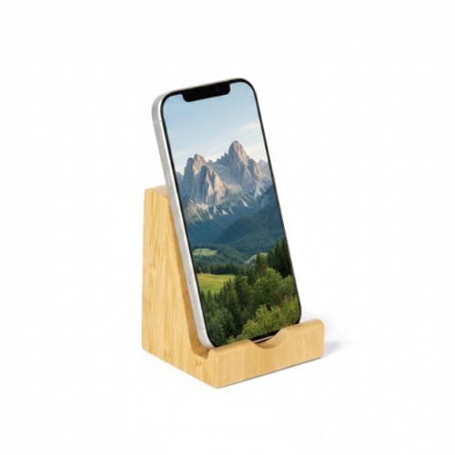 Osco Bamboo Smart Phone Holder | Mobile Stand | Cell Phone Dock | Device Cradle | H10 x W8.0 x D7.0cm — view 6