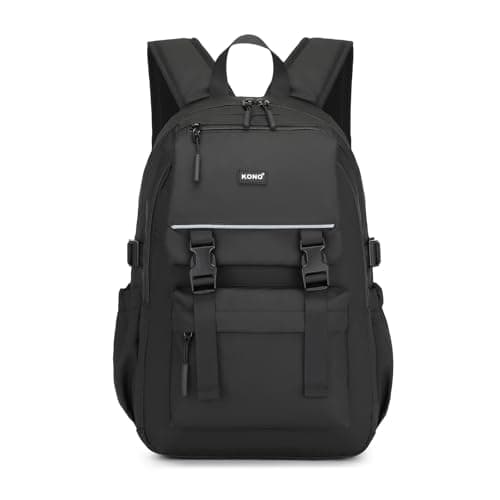 Kono Backpack Men, Backpack Portable Travel Backpack Waterproof with Adjustable Buckle and Multiple Pockets for Travel Weekender Sport(Black)