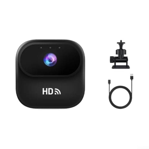 Compact WiFi Camera Pocket Sized Indoor Surveillance for Baby Pet Dog - Live Stream Motion Detection Two Way Audio(Black) — view 4