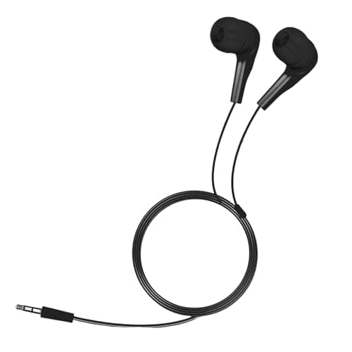 Ear Headphones, Kids Earbuds, Deep Bass Noise Isolation Comfortable Fit Clear Audio Soft Tips Volume Control Compatibility, Plug in Headphones for School Students, Travel, Home