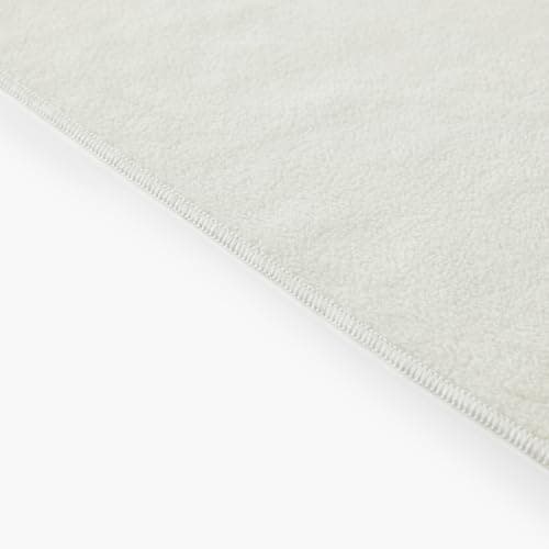 Myga Reversible Fleece Yoga Blanket - Soft, Warm & Lightweight Blanket for Yoga, Meditation and Relaxation - Machine Washable & Cozy Throw for Home & Travel - Large, 200cm x 145cm (Cream) — view 5