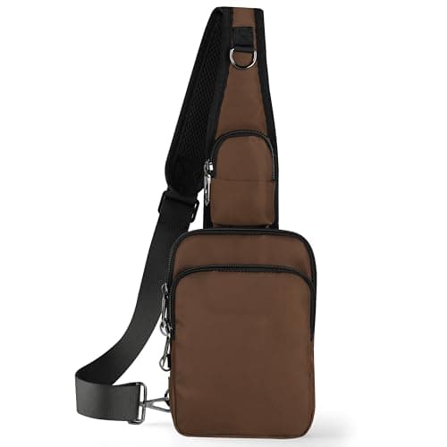 BROADREAM Anti-theft Shoulder Bag - Sling Chest Crossbody Bag Chest Bag Men Waterproof Shoulder Bag with Zip Lock RFID Blocking, Small Handbag for Men Women
