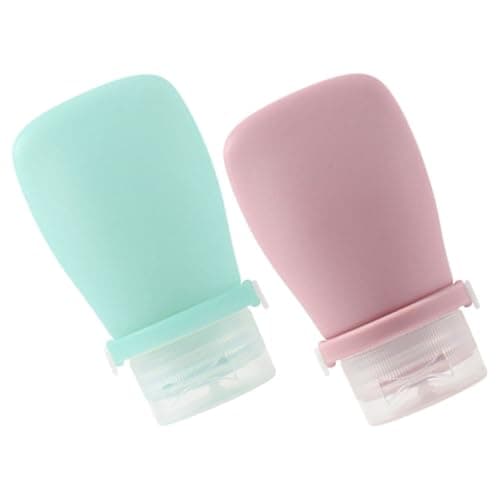 2pcs Leakproof Silicone Travel Bottles 60ml Empty Dispensing Bottles