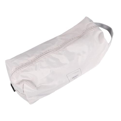 JEWEDECO Portable Shoe Bag Foldable Travel Shoe Pouch for 2-3 Pairs Waterproof Polyester Organiser for Sports and Travel Khaki