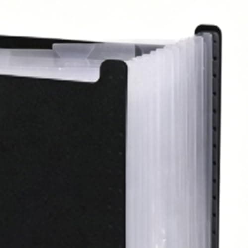 Generic File Organizer Expandable Folder for A4 Documents with 24 Compartments Lightweight Portable for Office School Home (Black) — view 5
